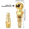 2Pcs Quick Plug Ball Inflator Air Clamp Kits 1/4inch FNPT Tire Inflator Gauge Nozzle  For Air Chucks