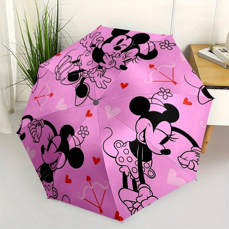 1pc Mickey, Minnie 8-Rib Automatic Folding Umbrella, Portable & Foldable, All-Season Portable Umbrella for Women & Men yy250731155