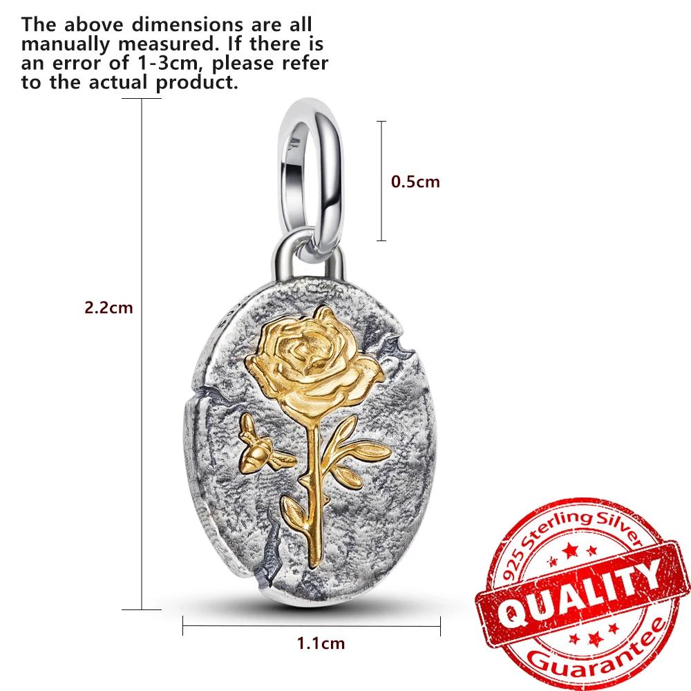 Sparkling Copper Pave Butterfly Dangle Charm Fit Original Bracelet Half Moon Snowflake Beads For Women Holiday Gift