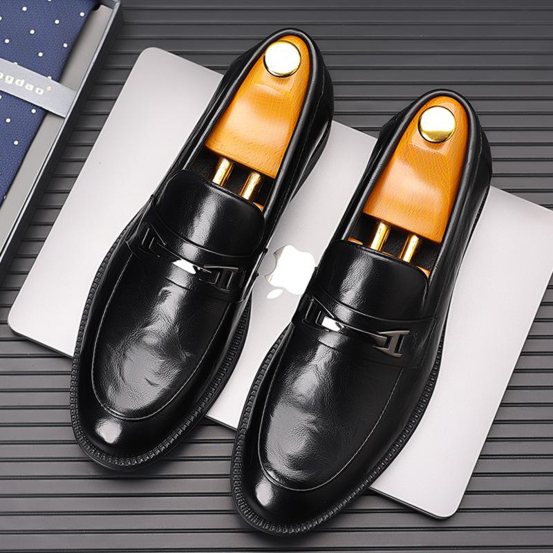 Leather Shoes For Man Genuine Leather Casual Shoes Fashion Business Oxford Shoes High Quality Designer Work Shoes