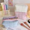 1 Pc Cute Plush Women Cosmetic Bag Solid Color Zipper Makeup Bag Pencil Case Travel Make Up Toiletry Bag Organizer Washing Pouch