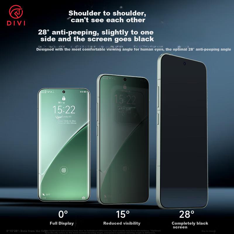 DIVI Pack of 2 Screen Protector for Xiaomi 15 Pro, Hydrogel Film for Xiaomi 15 Ultra/S Pro, Curved Full-Screen Coverage, HD Anti-Fingerprint