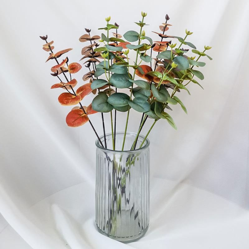 Eucalyptus Leaf & Grass Arrangement - Artificial Greenery for Halloween & Christmas Decor