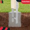 Kotarbau® H-Column Base For Wall-In Installation, Bracket, Galvanized Steel Anchor, 160 Mm, Set Of 4
