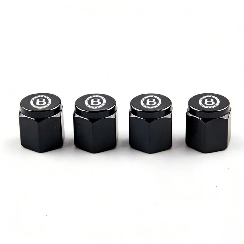 4Pcs Stainless Steel For New Bentley Flying Spur Continental GT Bentayga Mulsanne Car Tire Valve Caps Wheel Stem Dustproof Cover GH2
