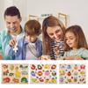 1 Set Wooden Animal Puzzle Board Cartoon Fruit Matching Board Fine Motor Skills Color Shape Preschool Learning Educational Jigsaw Board Toy
