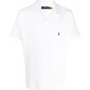 Polo SS23 Однотонная вышитая футболка-поло прямого кроя с коротким рукавом для мужчин, белая 710901044-001