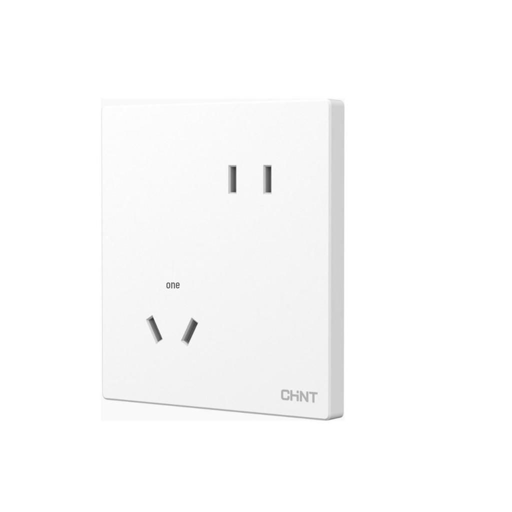 Chint 16A Настенная розетка для кондиционера, одинарная, пятиконтактная, тип 86, бриллиантово-белый.