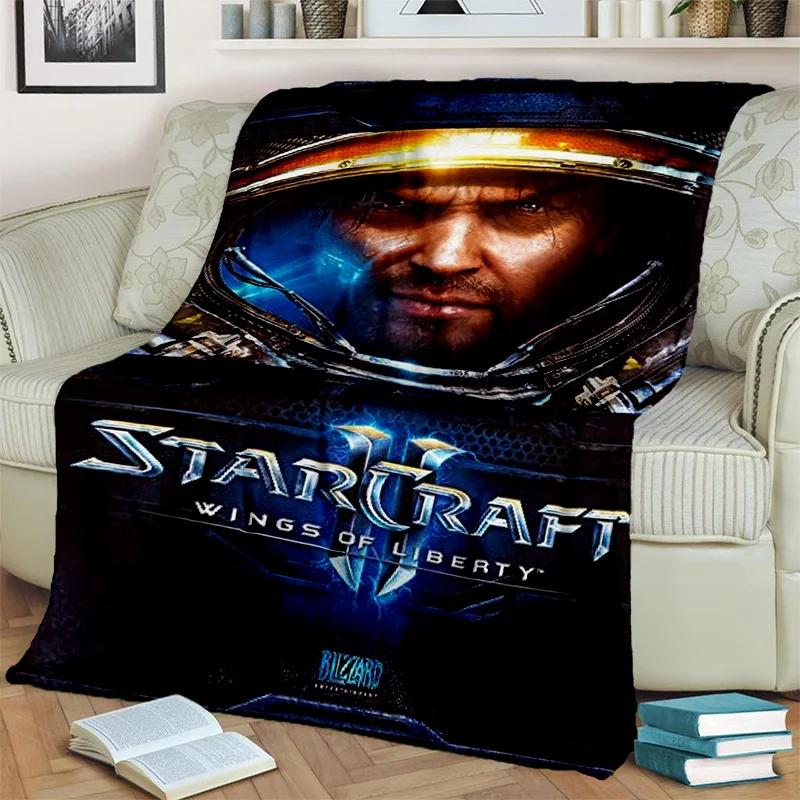 3D Ретро-игровое одеяло StarCraft Gamer, мягкое одеяло для дома, спальни, кровати, дивана, пикника, путешествия, офиса, отдыха, одеяло, детское одеяло