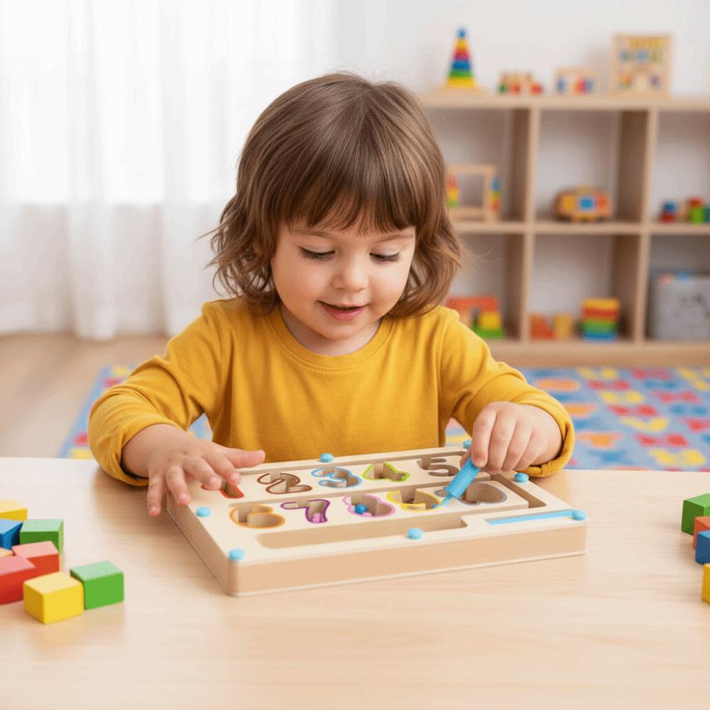 Magnetic Color Sorting Magnetic Maze Toy Montessori Style Number Maze Toys Logic Thinking