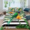 Tropical Birds Duvet Cover Watercolor Hummingbird Flowers Twin Bedclothes Exotic Wildlife White Abstract Polyester Qulit Cover