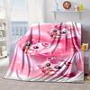 Pink Heartsping Fantasy World Blanket Flannel Blanket for bed, sofa, Camping, Hiking, Picnic Essentials, gift for family Fan gifts