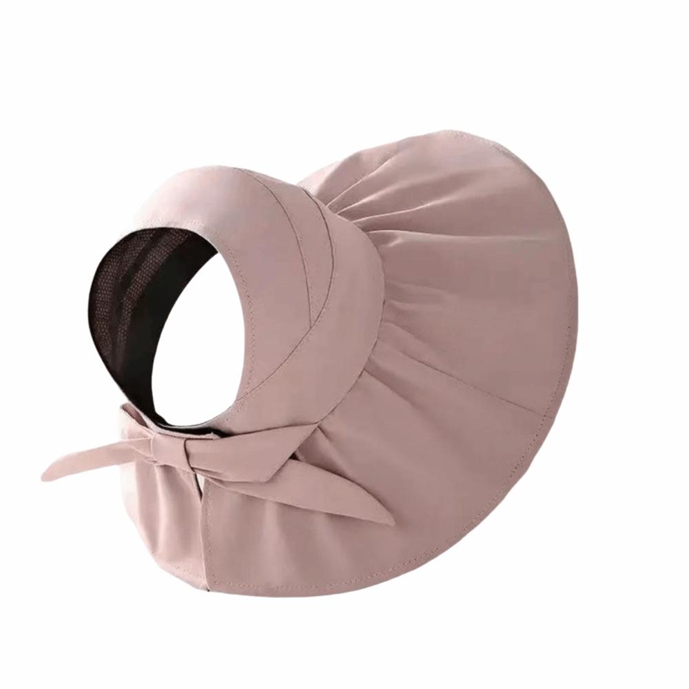 Comfortable Wide Brim Sun Hat Foldable Lightweight Large Sun Visor Hat Breathable UV Protection Empty Top Sun Cap Summer
