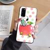 Черный чехол AN13 Snoopy Cartoon для iPhone 16 15 Plus 14 13 12 11 Pro 8 7 6S SE 5S X XR XS Max Realme C30 C33 C31 9I Huawei Y8P Y9 Sofe Cover