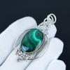 Malachite Pendant, 925 Sterling Silver Handmade Jewelry, Malachite Silver Pendant, Party Wear Jewelry For Women's, Pendant Halloween Jewelry