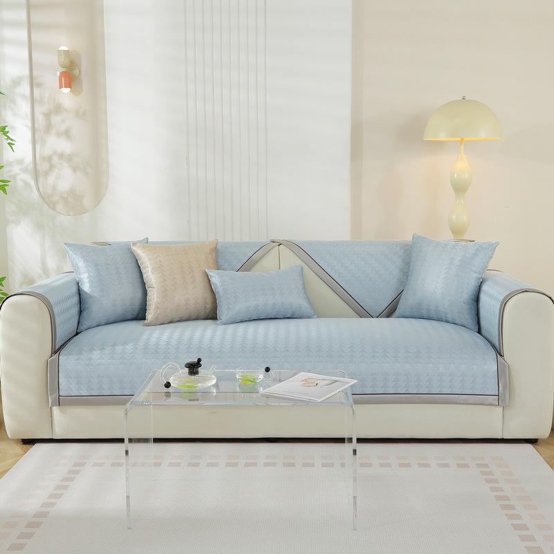Summer Ice Silk Sofa Cushion Light Luxury High-end Cold Feeling Sofa Cover Summer Mat Summer Cushion Cushion