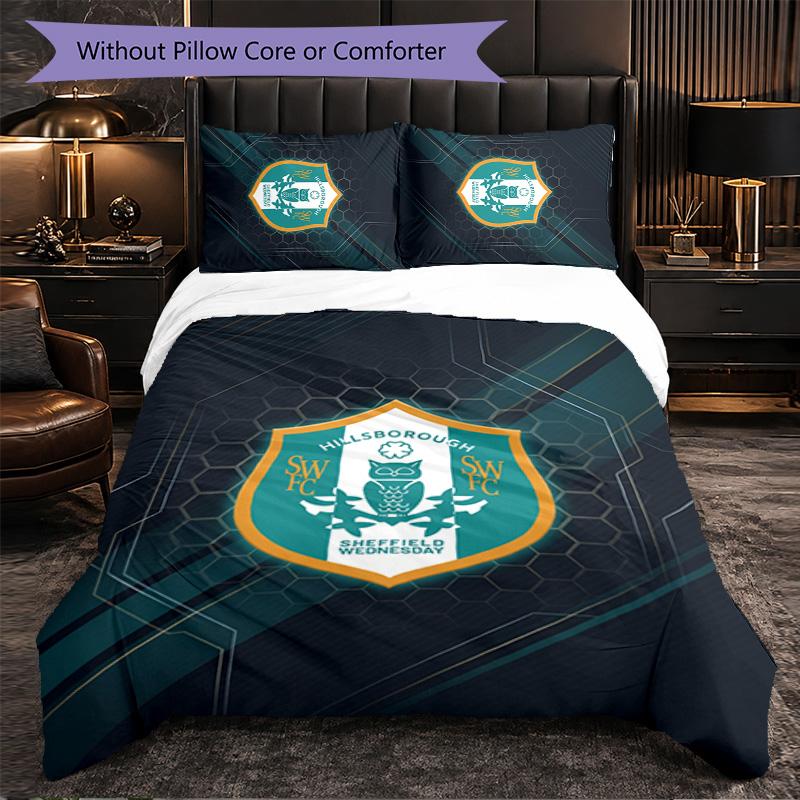 Sheffield Wednesday Themed Bedding 3Pcs Duvet Cover Set Decorative Bed Linen For Teen Room Home Decoration