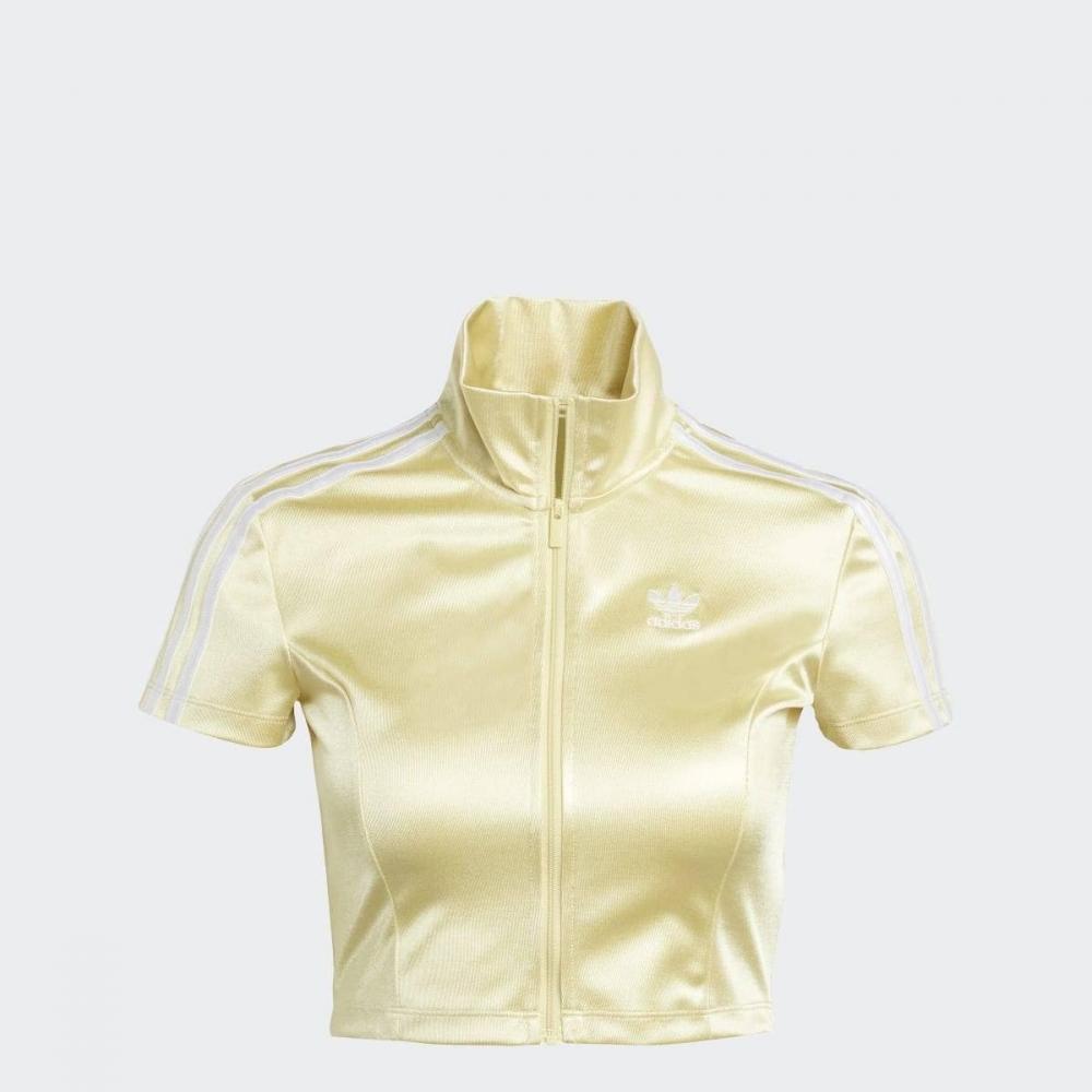 Adidas Женский спортивный топ Adicolor с коротким рукавом, облегающий, укороченный Jc6367