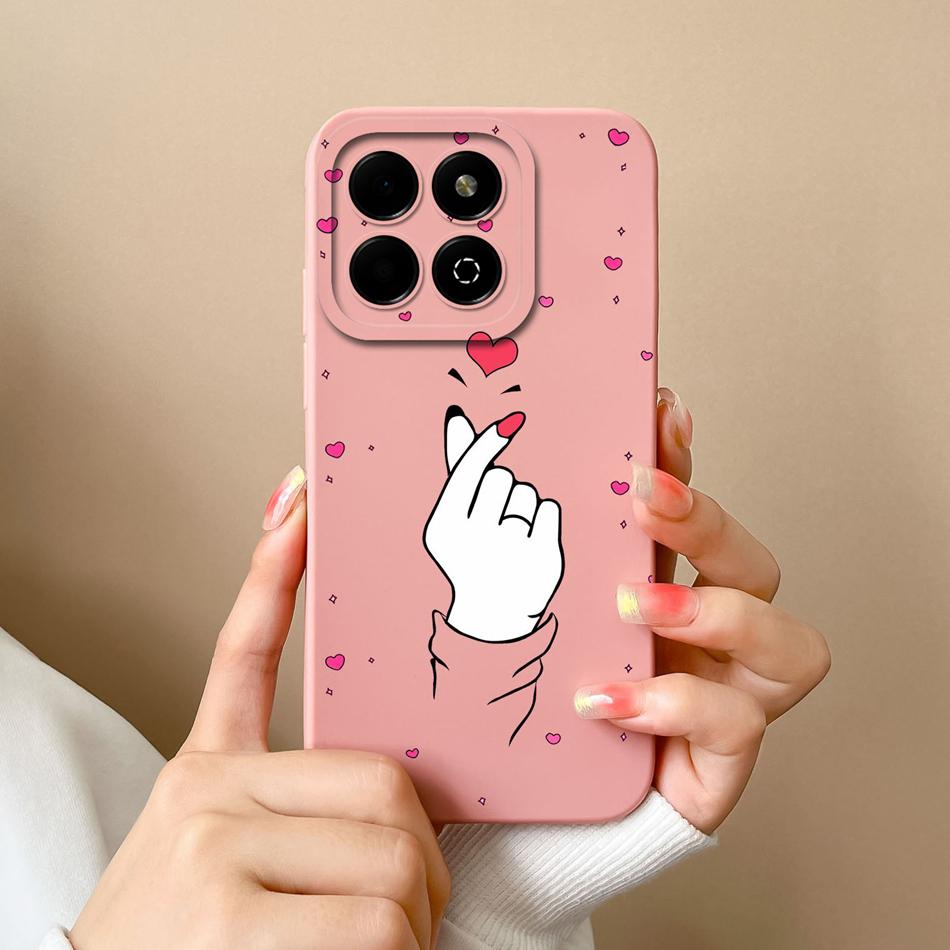 Модный Чехол Для Honor X6B Чехол Мягкий Жидкий Силикон Защита Камеры Противоударный Конфетный Задний Чехол для Телефона Модель JDY-LX1 LX2 Funda