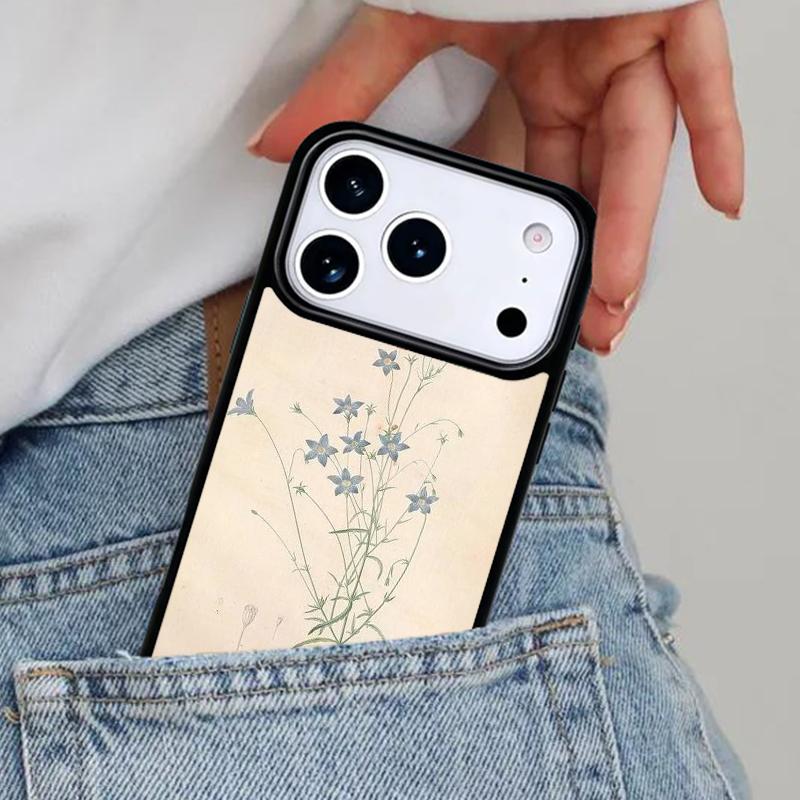 Ботанические рисунки Цветы Растения Чехол для телефона для iPhone 16e 15 14 13 12 17 Pro Max Plus Air 17pro Чехол Coque
