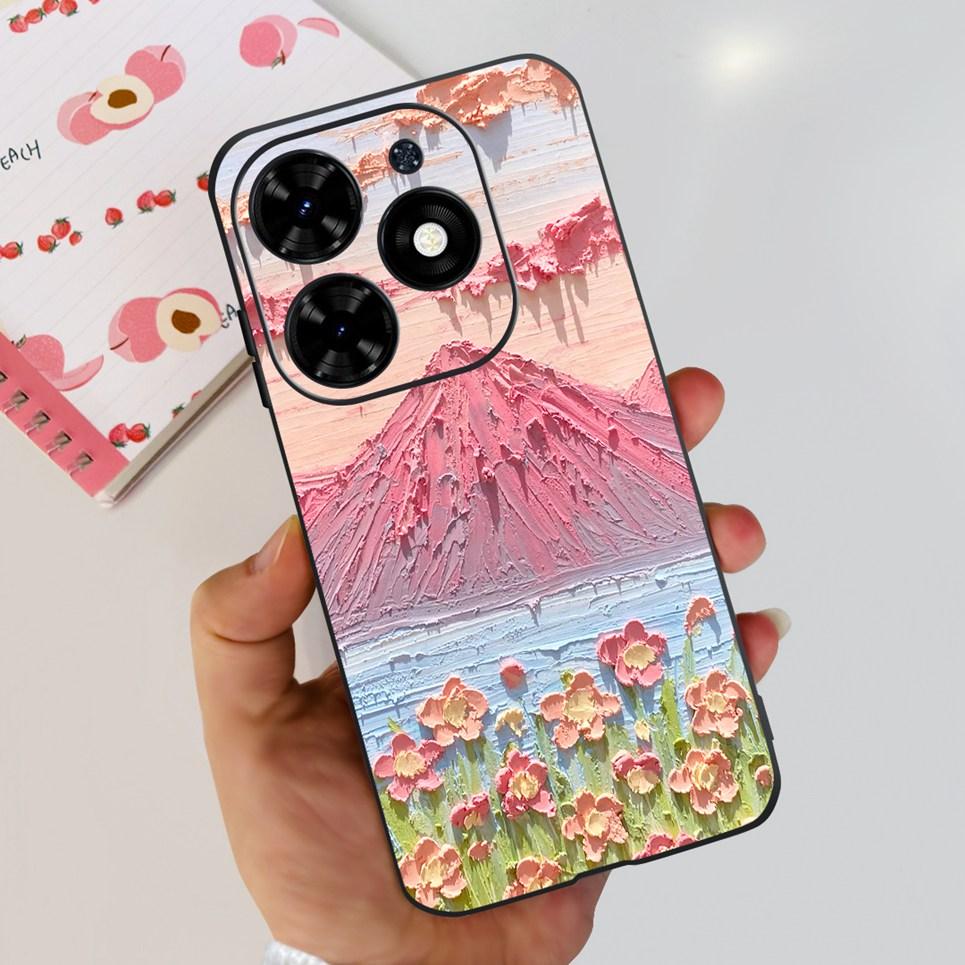 Ультратонкий силиконовый TPU чехол для телефона Tecno Spark 20 20c 20 Pro, корпус с рисунком бабочки, милого кота, мрамора, крутой узор, Coques Spark20
