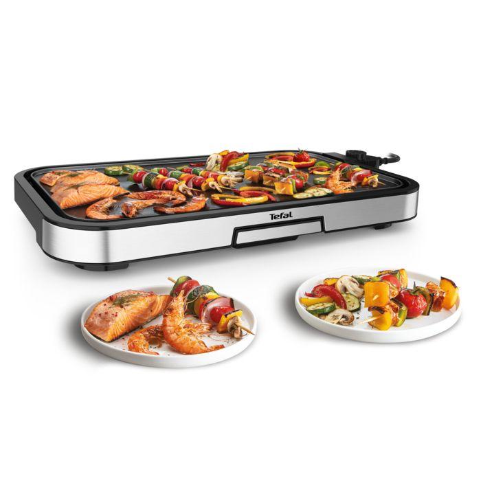 Tefal Giant Plancha XL Inox,12 personnes, Revêtement antiadhésif, 2300W CB631D10
