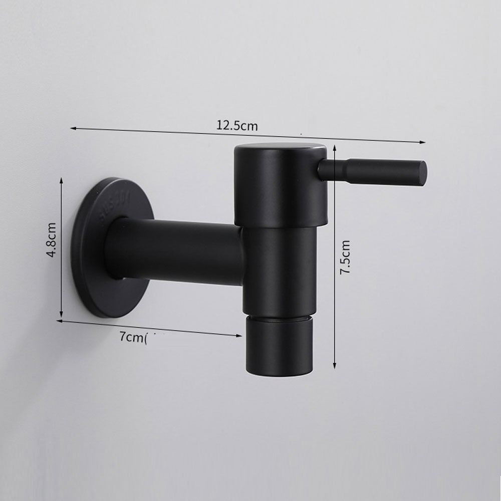 Черные краны для стиральной машины Белое соединение Прочная стиральная машина для ванной комнаты