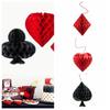 4pcs/Set Three-dimensional Honeycomb Hanging Ornament Casino Party Decoration  Stage Layout