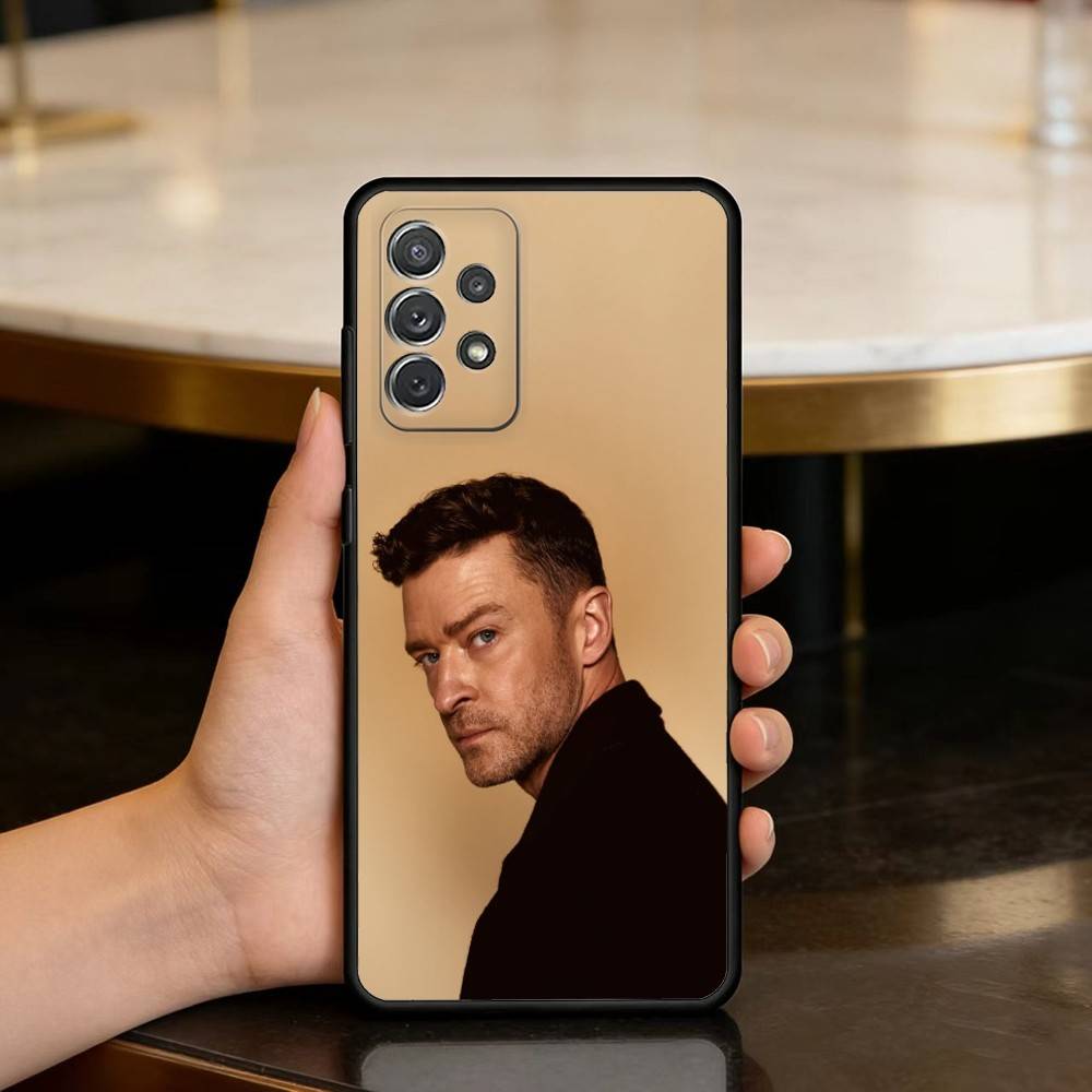 Singer Justin T-Timberlake Soft Silicone Black Cover Phone Case For Samsung Galaxy A73,A72,A71,A70,A53,A52,A51