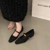 Fashion Retro Suede French Flats Shoes for Women 2025 Spring Autumn Fashion Mary Jane Women's Shoes Low Heel Shoes Zapatillas De Mujer