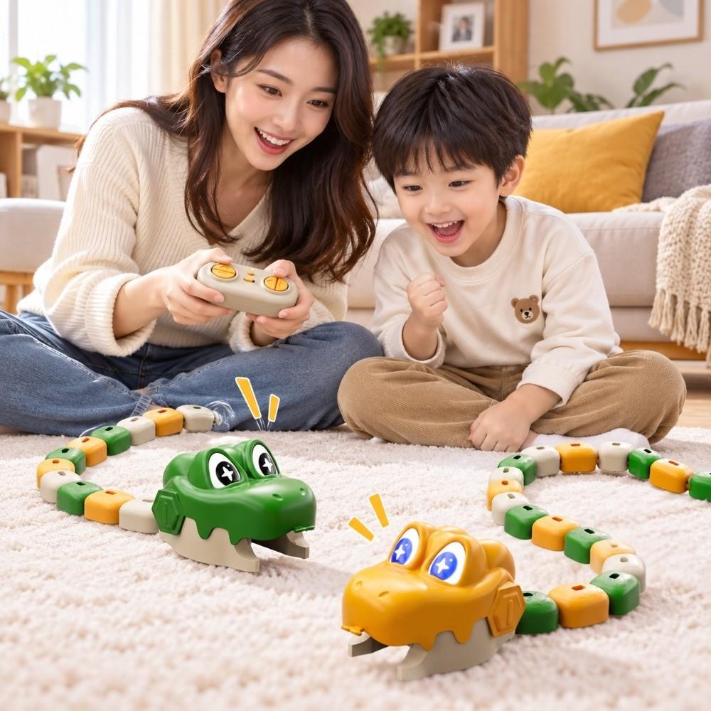 Rechargeable RC Snake Car Toy Magnetic Greedy Snake Car Vehicle Toy Magnetic RC Car Kids Gift