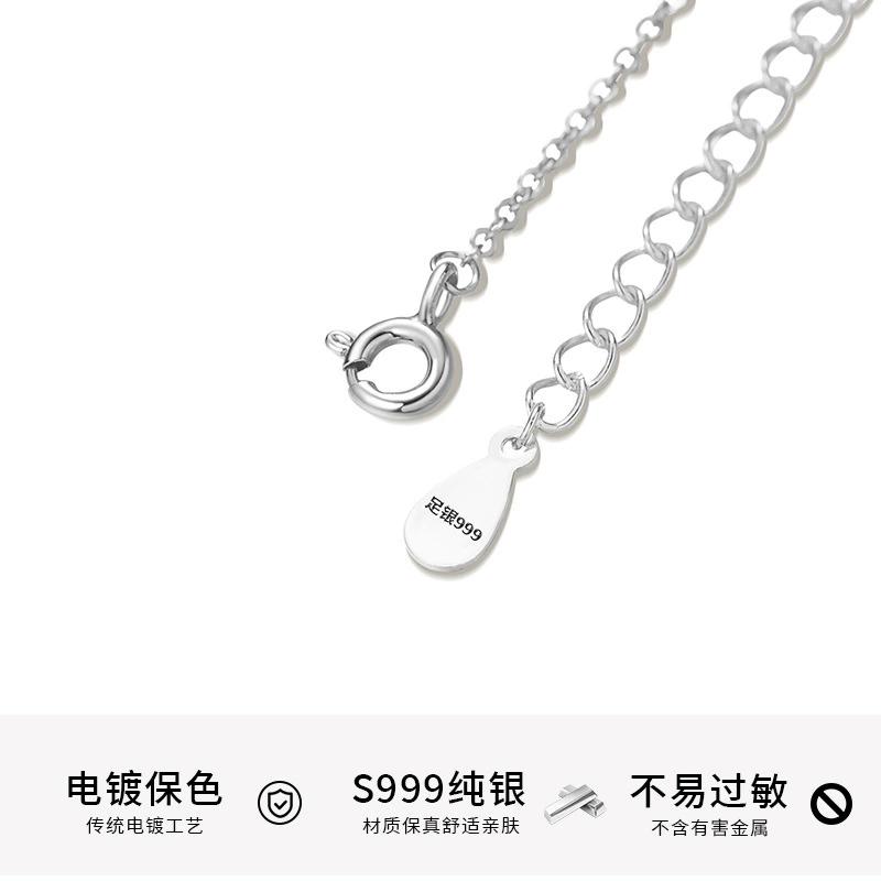 Collar de plata de ley con colgante irregular diseño minimalista elegante para mujer