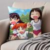 Смешная японская аниме-подушка Azumanga Daioh Наволочка Пылезащитная Невидимая молния Короткий плюш Подушка для дивана