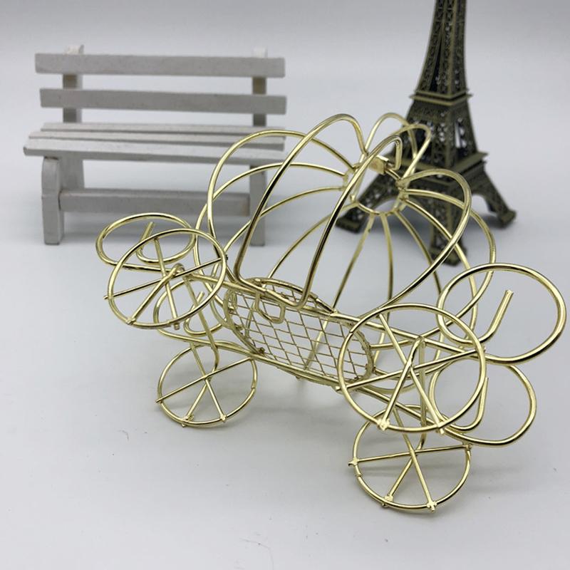 Creative Pumpkin Carriage Decor Golden Candy Box Pumpkin Cart Gift