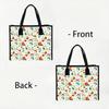 Christmas Snowman Printed Casual Tote Bag Fashion Women Portable Daily Outdoor Shopping Lightweight Handbag