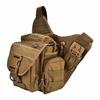 Durable Men Military Chest Shoulder Bag Pack for Travel Hiking Outdoor Equipment(Khaki)
