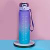 Бутылка для воды 1 л с соломинкой градиентная бутылка для питьевой воды герметичная откидная крышка