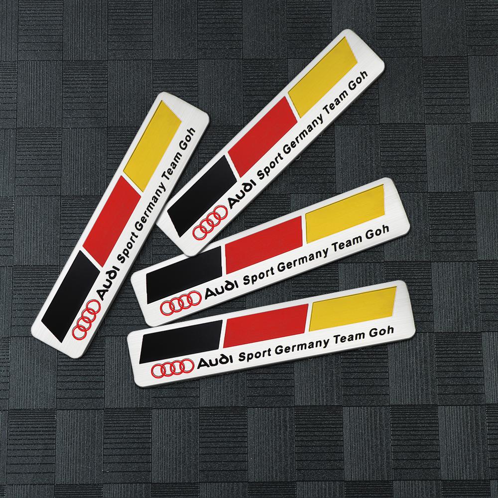 1/2pcs 3D Aluminum Car Body Tail Trunk Decoration Sticker For s1 A4 B8 B6 B9 B7 A3 8P 8V 8L A6 C7 Auto Modification Accessorie