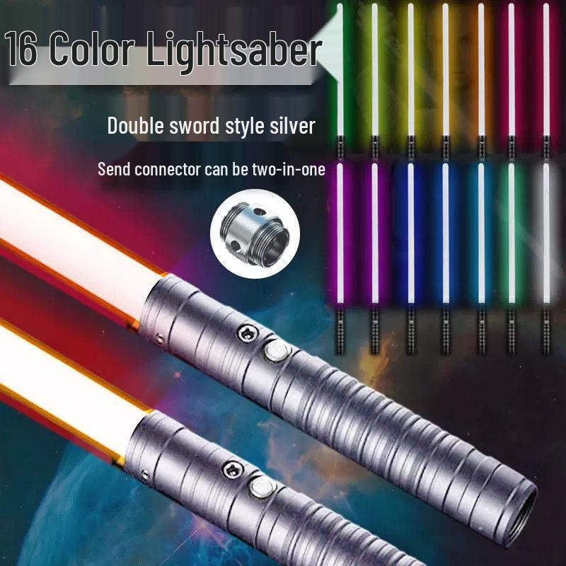 Металлический световой меч Star Wars Cross Два в одном: Цветные, Светящиеся, Вибрационные функции для студентов