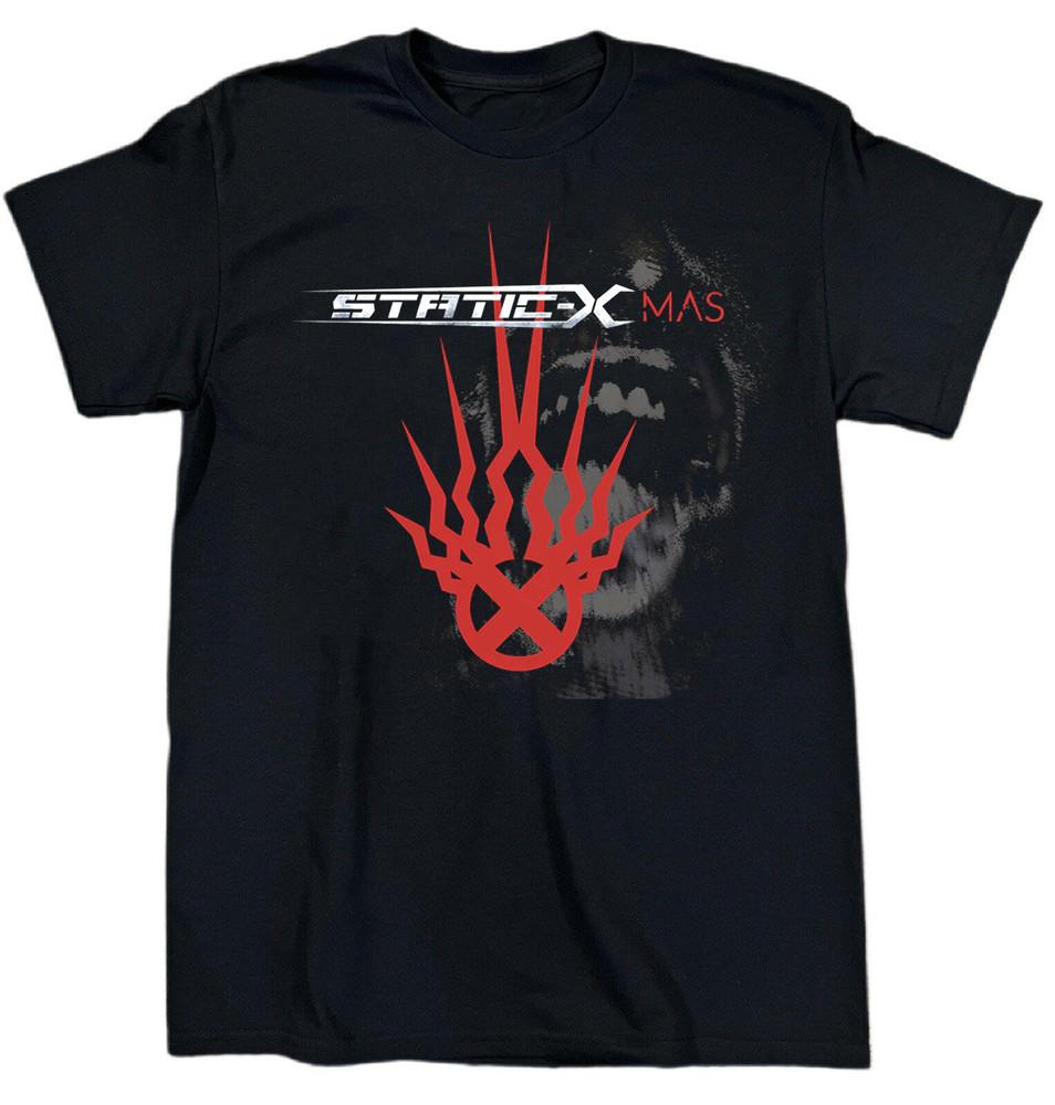 Новая коллекция футболок Static X Хлопок Черный Все Размеры Футболка TT199 Унисекс Футболка