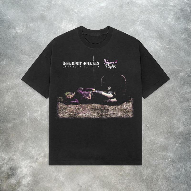 Silent Hill 2 Soundtrack Tshirt Retro Horror Game Mens Tshirt Summer New Unisex Casual Tshirt