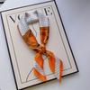 New Hundred Hundred Satin Letter Print Neckerchief 70×70 Silk Scarf Small Square Scarf High Sense of French Scarf