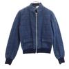 JACK JONES 70s 80s Vintage Euro Work Quilted Switching Blouson 42 Indigo Women Used