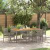 Garden Dining Set 7 pcs Grey Poly Rattan