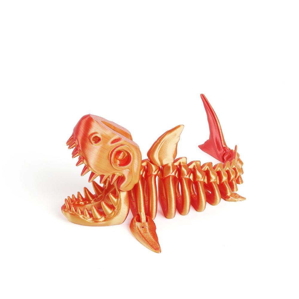 Многосуставная Подвижная 3D-печатная Модель Акулы Ручной работы Имитация Акулы Настольное Украшение