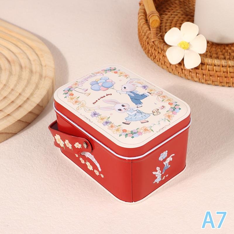 1 шт., винтажная маленькая жестяная металлическая коробка для хранения конфет, подарочная коробка для печенья, небольшой органайзер для хранения мелочей