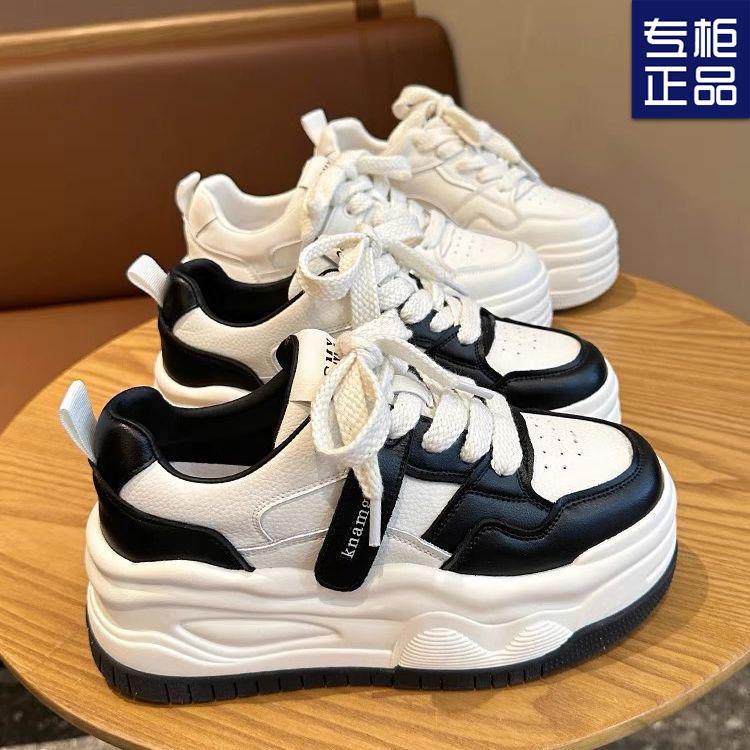 Женские туфли на толстой подошве, амортизирующие маффины, универсальные, для невысоких людей увеличивают рост и показывают рост, кеды