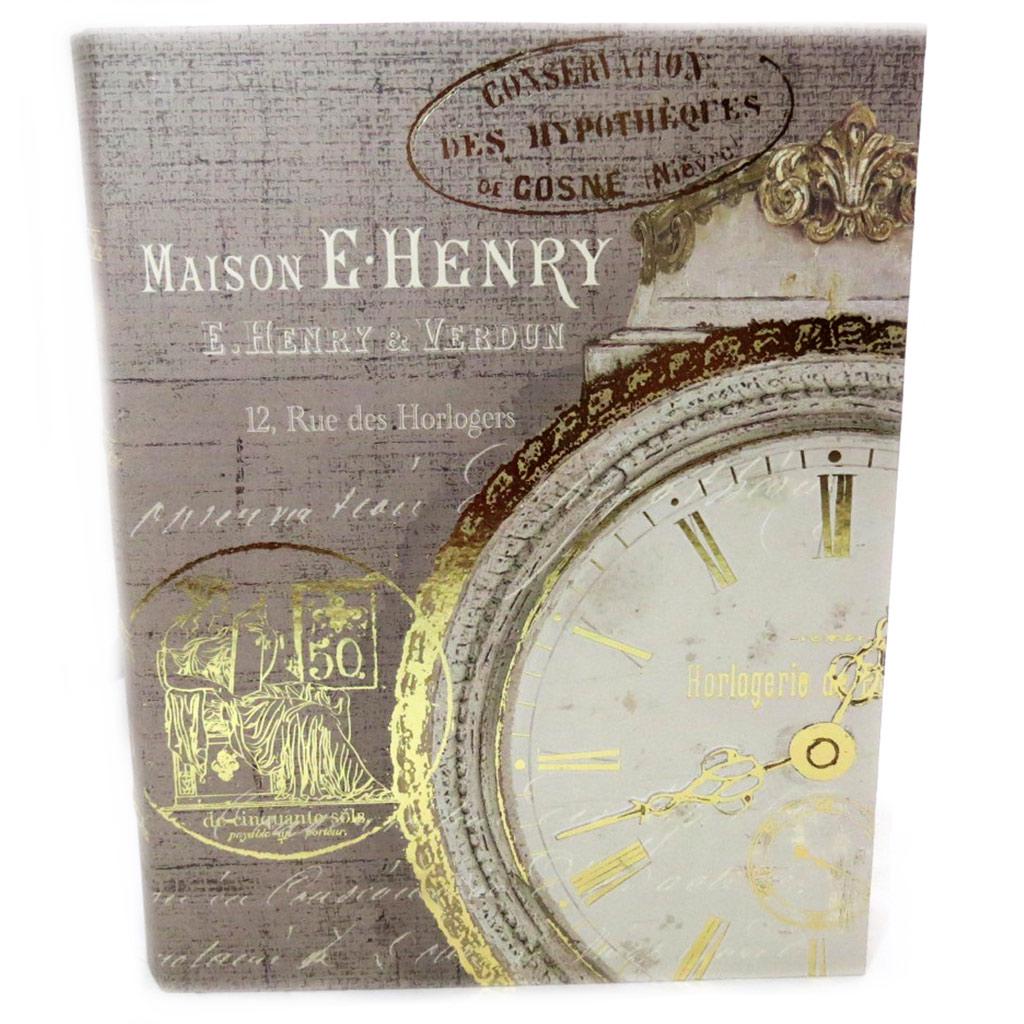 Les Trésors De Lily [L7288] - Trio of 'Vintage Times' Taupe Gold Storage Boxes