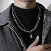 Gift Men Clavicle Chain Cuban Letter Necklace Titanium Steel Necklace Korean Style Necklace