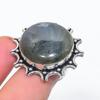 Natural Labradorite Gemstone 925 Sterling Silver Jewelry Ring Size 7 f8C05